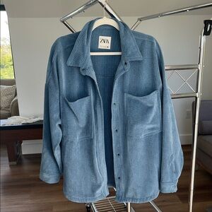 Zara Blue Corduroy Jacket